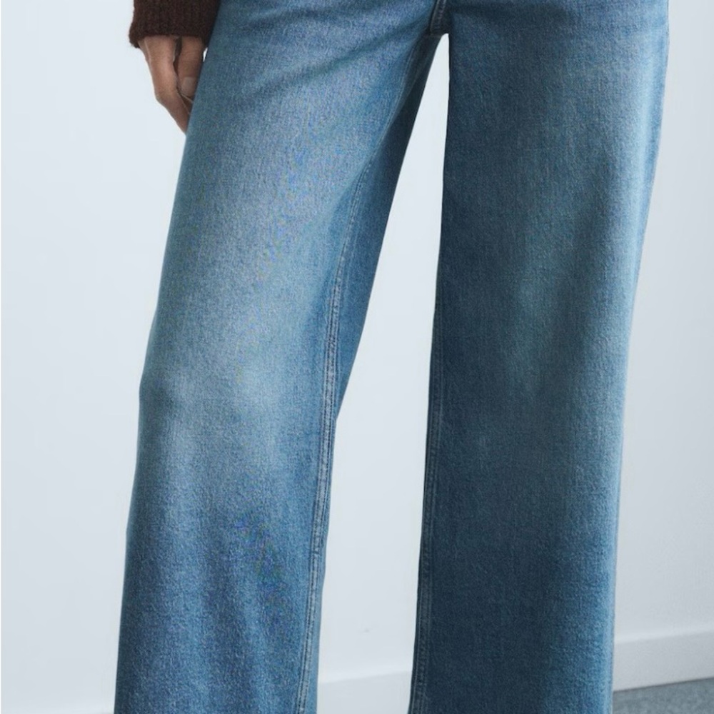 Mango Catherine Blue Wide-Leg Jeans